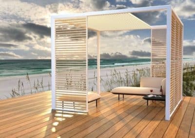 Pergola Aluvision blanche - Extérieur