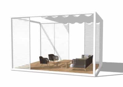 Pergola Aluvision blanche