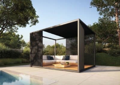 Pergola moderne noire - Aluvision