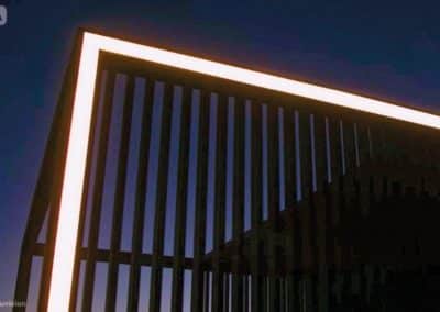 Lumières LED d'une pergola Aluvision