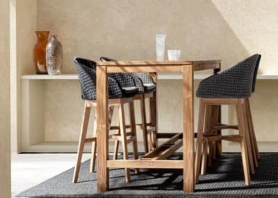 Chaise et table haute de jardin - Bizzotto