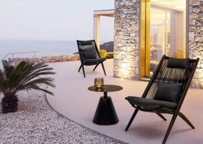 Chaises noires par Bizzotto - Mobilier extérieur
