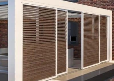 Pergola bioclimatique - Lames en bois