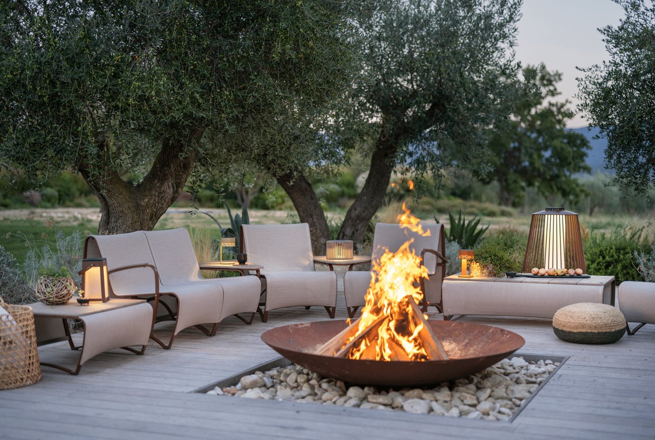 Brasero - luminaire - Décoration extérieur - Gardenskoncept