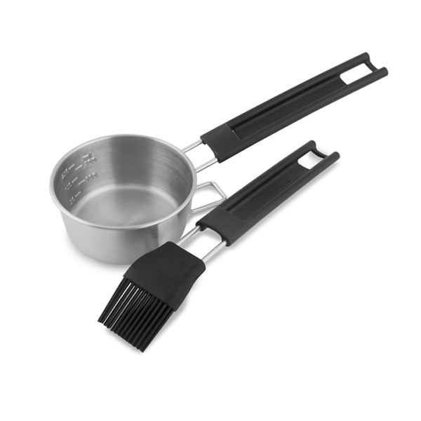 Set pinceau + pot de graissage en inox - Broil King - Gardenskoncept