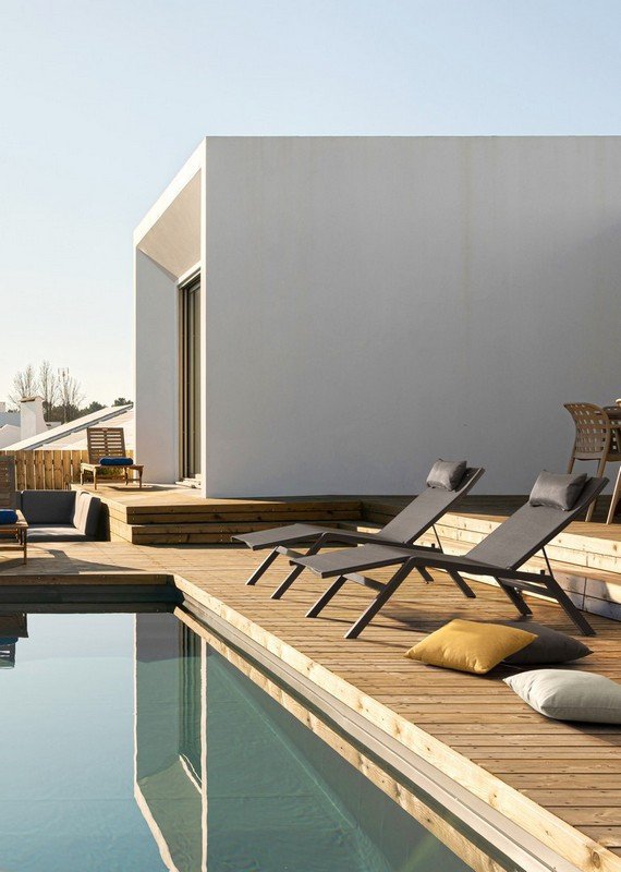 Chaise longue - transat - extérieur- bizzotto