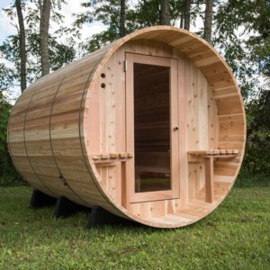 Sauna extérieur - barrel - Gardenskoncept