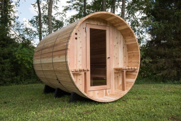 Sauna extérieur - barrel - Gardenskoncept