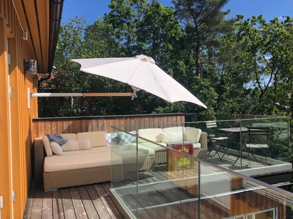 Parasol Paraflex-fixation mural - Umbrosa -Gardenskoncept